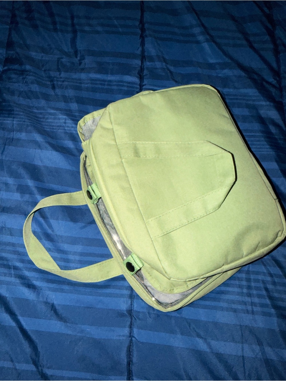 Men's Green Canvas Handheld Travel Bag